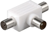 Goobay 67218 kabel kønsskifter Coaxial 2x Coaxial Hvid