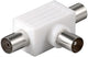 Goobay 67218 kabel kønsskifter Coaxial 2x Coaxial Hvid