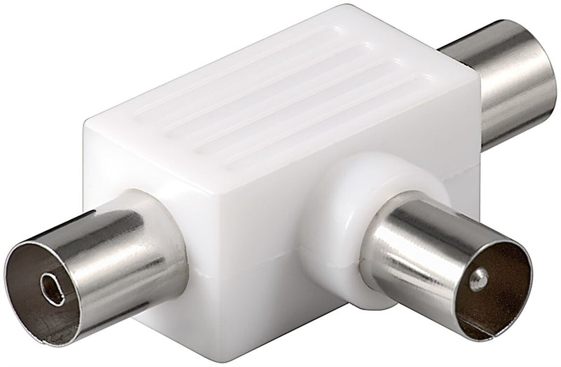 Goobay 67218 kabel kønsskifter Coaxial 2x Coaxial Hvid