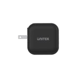 UNITEK TRAVEL TRI GaN Universel Sort Vekselstrøm Hurtig opladning Indendørs