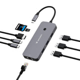 Verbatim CMH-09 USB Type-C 10000 Mbit/s Sølv