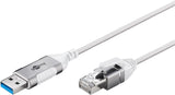 Goobay 74384 kabel kønsskifter USB 3.0 type A RJ45 Hvid