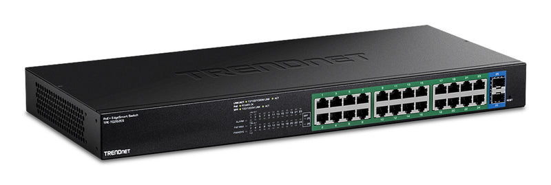 Trendnet TPE-TG262ES netværksswitch Administreret Gigabit Ethernet (10/100/1000) Strøm over Ethernet (PoE) Sort