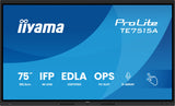 iiyama TE7515A-B2AG skilte display Kiosk design 190,5 cm (75") Wi-Fi 550 cd/m² 4K Ultra HD Sort Berøringsskærm Indbygget processer Android 24/7