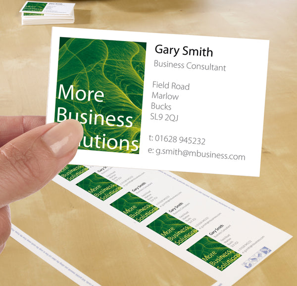 Avery Business Cards 85 x 54 Quick & Clean 10 Sheets visitkort Laser/inkjet Papir 100 stk