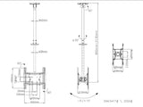 Multibrackets 5477 skærmbeslag til skiltning 139,7 cm (55") Sort