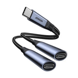JOYROOM SY-C03 USB-kabel USB C USB C/3.5mm 60 W Sort