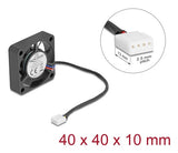 DeLOCK 67293 Computerkølesystem Computerkabinet Ventilator 4 cm Sort 1 stk