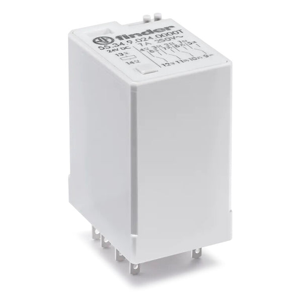 Finder Tipo 55.34T Lodret Push-in forbindelse Hvid