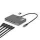 StarTech.com QUAD-USB-DP-ADAPT dockingstation Ledningsført USB 3.2 Gen 1 (3.1 Gen 1) Type-C Grå