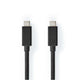 Nedis CCGB64020BK20 USB-kabel USB 3.2 Gen 2 (3.1 Gen 2) 2 m USB C 20 Gbit/sek. 100 W Sort