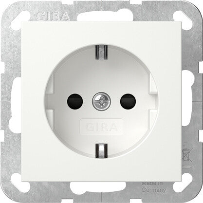 GIRA System 55 stikkontakt Schuko Hvid