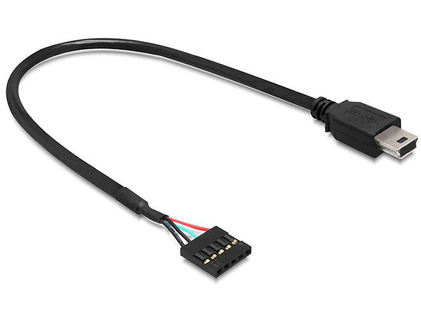 DeLOCK 83170 USB-kabel USB 2.0 0,3 m Mini-USB B 0,48 Gbit/sek. Sort