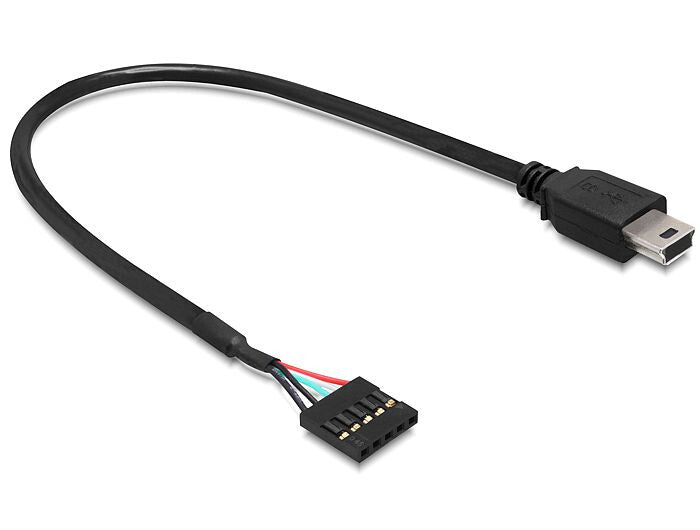 DeLOCK 83170 USB-kabel USB 2.0 0,3 m Mini-USB B 0,48 Gbit/sek. Sort