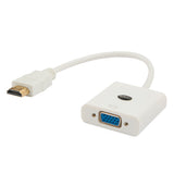 Savio CL-27/B videokabel adapter HDMI Type A (Standard) VGA (D-Sub) Hvid
