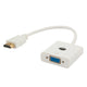 Savio CL-27/B videokabel adapter HDMI Type A (Standard) VGA (D-Sub) Hvid