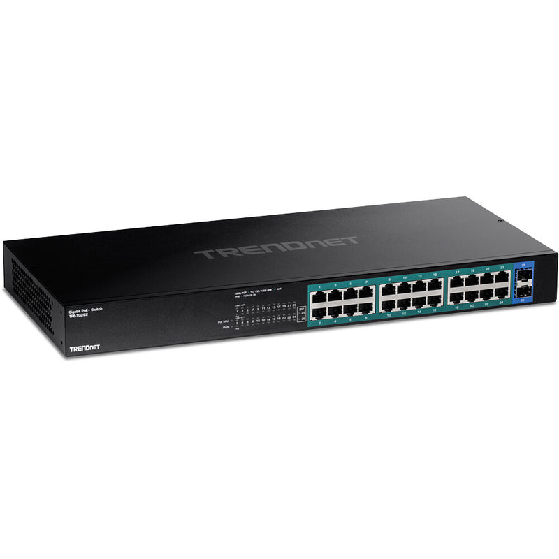 Trendnet TPE-TG262 netværksswitch Ikke administreret L2 Gigabit Ethernet (10/100/1000) Strøm over Ethernet (PoE) 1U Sort