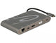 DeLOCK 87297 dockingstation USB 3.2 Gen 2 (3.1 Gen 2) Type-C Grå