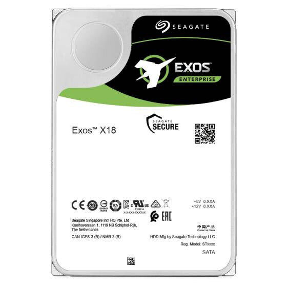 Seagate Exos X18 harddisk 16 TB 7200 rpm 256 MB 3.5" SAS