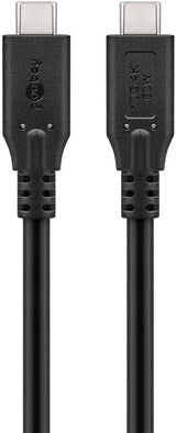 Goobay 74204 USB-kabel USB 3.2 Gen 1 (3.1 Gen 1) 0,5 m USB C 10 Gbit/sek. 100 W Sort