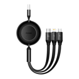 Baseus CAMJ010101 USB-kabel USB 2.0 1,1 m USB A USB C/Micro-USB B/Lightning 0,48 Gbit/sek. 66 W Sort