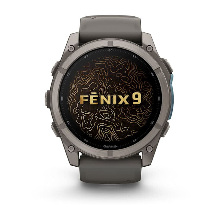 Garmin fēnix 9 3,56 cm (1.4") AMOLED 51 mm Digital 454 x 454 pixel Berøringsskærm Titanium Wi-Fi GPS (satellit)
