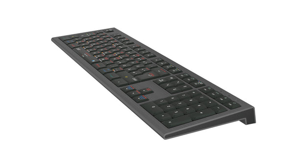 Logickeyboard LKB-OSX-A2M-DE tastatur Spil USB QWERTZ Tysk Sort
