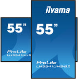 iiyama LH5541UHS-B2 skilte display Kiosk design 138,7 cm (54.6") LCD 500 cd/m² 4K Ultra HD Sort Indbygget processer 24/7