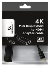 Gembird A-mDPM-HDMIF4K-01 0,15 m Mini DisplayPort HDMI Sort