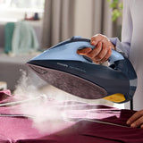 Philips 7000 series DST7041/20 strygejern Tør & dampstrygejern SteamGlide Elite-strygesål 2800 W Blå