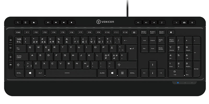 Voxicon DK-290W-B tastatur USB QWERTY Nordisk Sort