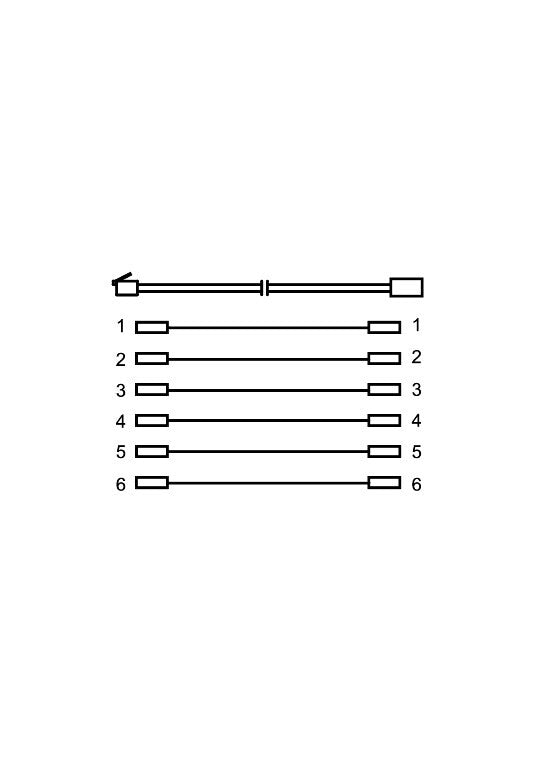 Goobay 68264 telefonkabel 6 m Sort