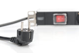 Digitus DN-95402 stikdåse 2 m 7 AC stikkontakt(er) Sort