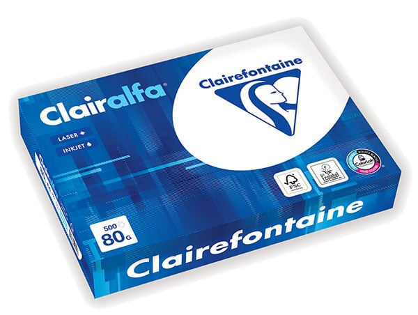 Clairefontaine Clairalfa printpapir A4 (210x297 mm) 500 ark Hvid