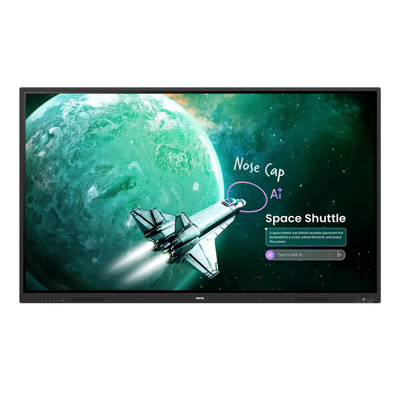 BenQ RE6505A Interaktivt whiteboard 165,1 cm (65") 3840 x 2160 pixel Berøringsskærm Sort USB