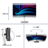 Philips 5000 series 34B2U5600C/00 computerskærm 86,4 cm (34") 3440 x 1440 pixel Dual QHD LCD Grå