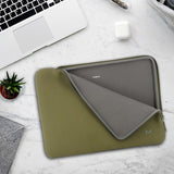 Mobilis 049020 taske og etui til laptop 36,1 cm (14.2") Mappe Grøn, Grå