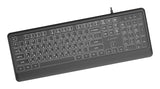 Gembird KB-UML-04-CYRL tastatur Universel USB QWERTY US International, Ukrainsk, Russisk Sort