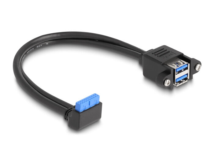 DeLOCK 83007 USB-kabel USB 2.0 0,5 m 2 x USB A Sort