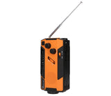 Extralink RADIO AWARYJNE SOLARNE Z KORBKA DYNAMO POWERBANK 4000MAH Z LATARKA SOS SR-4000 Bærbar Analog Sort, Orange