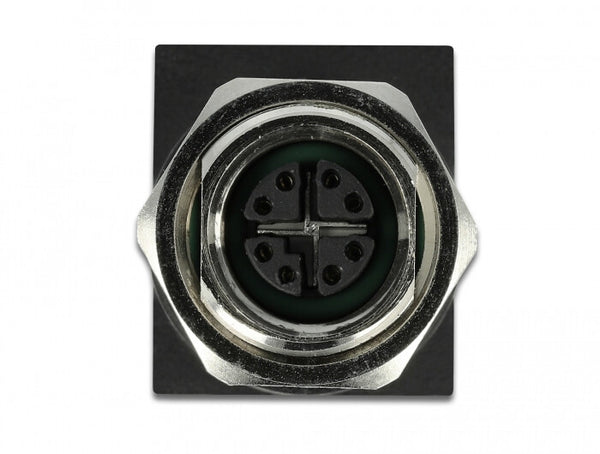 DeLOCK 66316 kabel kønsskifter M12 RJ45 Sort