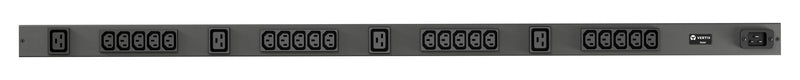 Vertiv Geist rPDU, basic, 0U, input C20 230V 16A, outputs (20)C13 | (4)C19 strømforsyningsenhed (PDU) 24 AC stikkontakt(er) Sort
