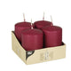Papstar 10495 vokslys Cylinder Bordeaux 4 stk