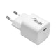 Akyga AK-CH-22 USB-Ladegerät 25 W Ausgangsstrom max. 3 A USB-C Universel, Tablet, Telefon, SmartWatch, Mobiltelefon Hvid Vekselstrøm Hurtig opladning Automatisk