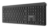 Gembird KB-WPS-03 tastatur Kontor RF trådløs + Bluetooth QWERTY US International, Ukrainsk, Russisk Sort