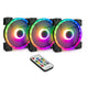 Inter-Tech Argus RGB-Fan Set RS-14 Computerkabinet Ventilator 14 cm Sort