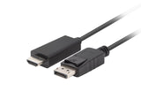 Lanberg CA-DPHD-11CC-0010-BK kabel kønsskifter DisplayPort HDMI Sort