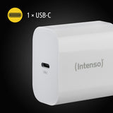 Intenso POWER ADAPTER USB-C/7802012 Universel Hvid Vekselstrøm Hurtig opladning Indendørs