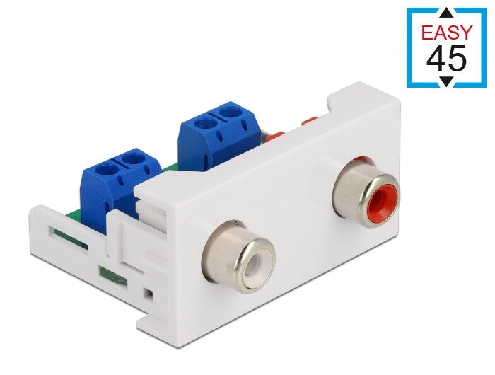 DeLOCK 81338 kabelsamler 2 x RCA Hvid