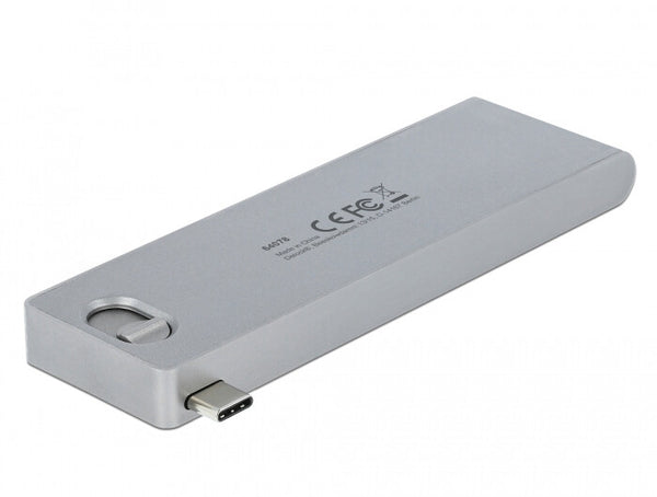 DeLOCK 64078 dockingstation USB 3.2 Gen 1 (3.1 Gen 1) Type-C Grå